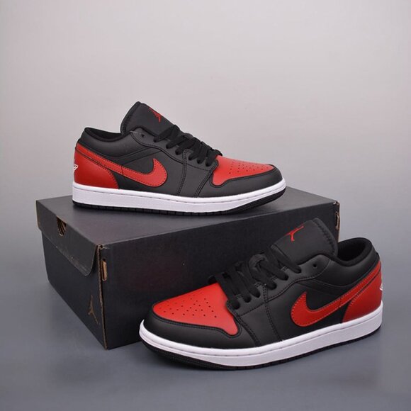 Air Jordan 1 Low Black and Red Toe - Picture 1 of 9